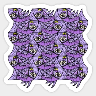 Escher fish pattern VIII Sticker